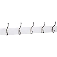 Los mejores  - AmazonBasics - Perchero de montaje en pared- blanco